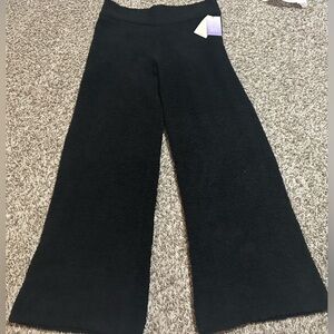 NWT Starts Above Black Wide-Leg Yarn Lounge Pants - SZ M